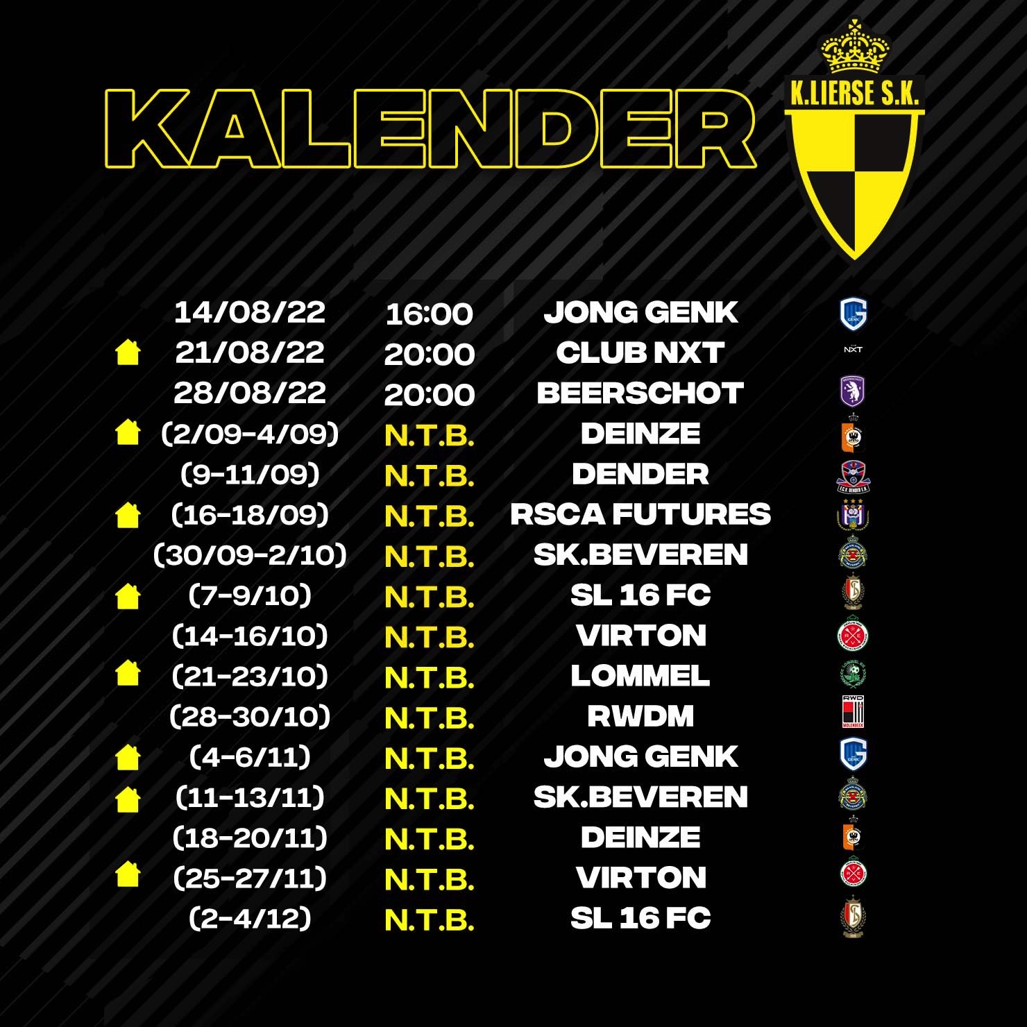 Kalender 2022-2023  Lierse
